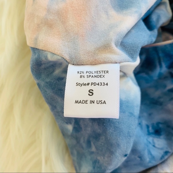 Fore Tie Dye Bodysuit S Blue Pink Tank - Picture 7 of 12